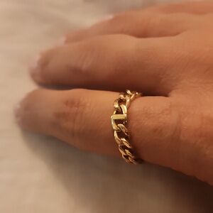 Mejuri Bold Chain Ring Sz 9